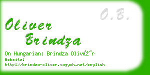 oliver brindza business card